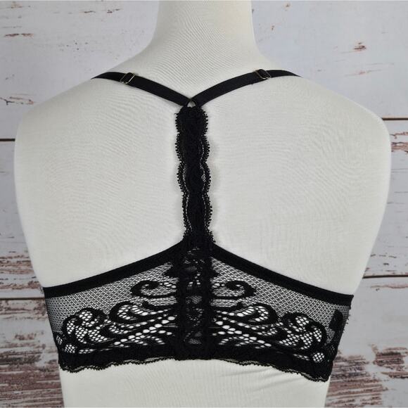 Natori Women's Feathers Front Close T-Back Bra Black 32C - Picture 3 of 7